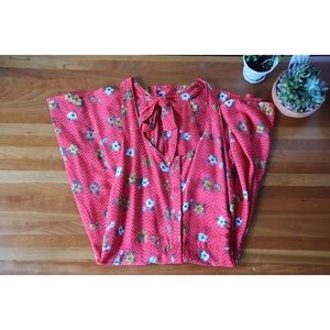 🌸 red floral swing dress 🌸